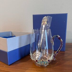 Elegant Glass Mug with Spoon and Box